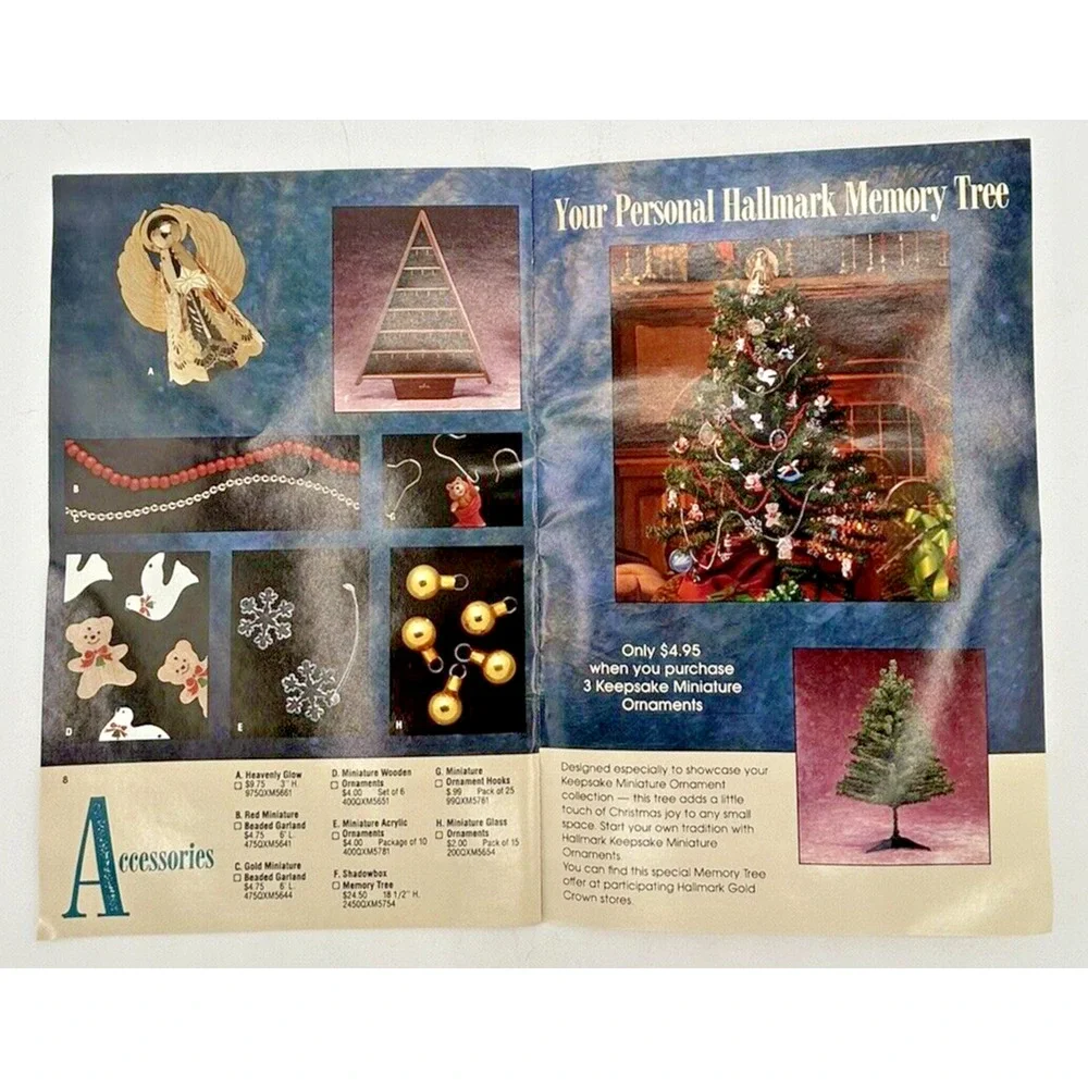 1989 Hallmark Dream‎ Book Keepsake Miniature Ornaments Collection SKU PB18